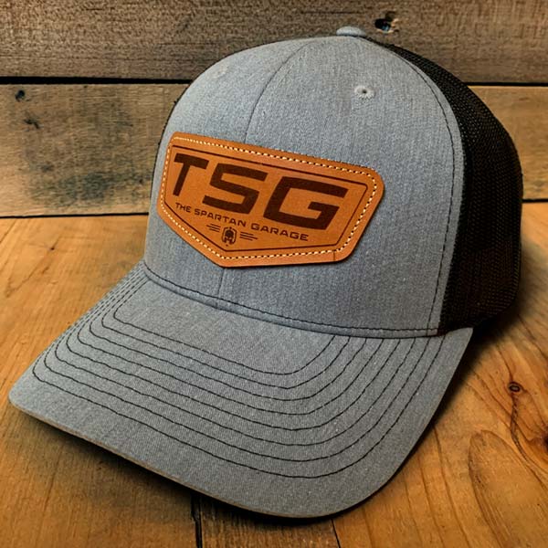 Embroidered Hat With Custom Leather Patch Embroidered Hat With Custom Leather Patch